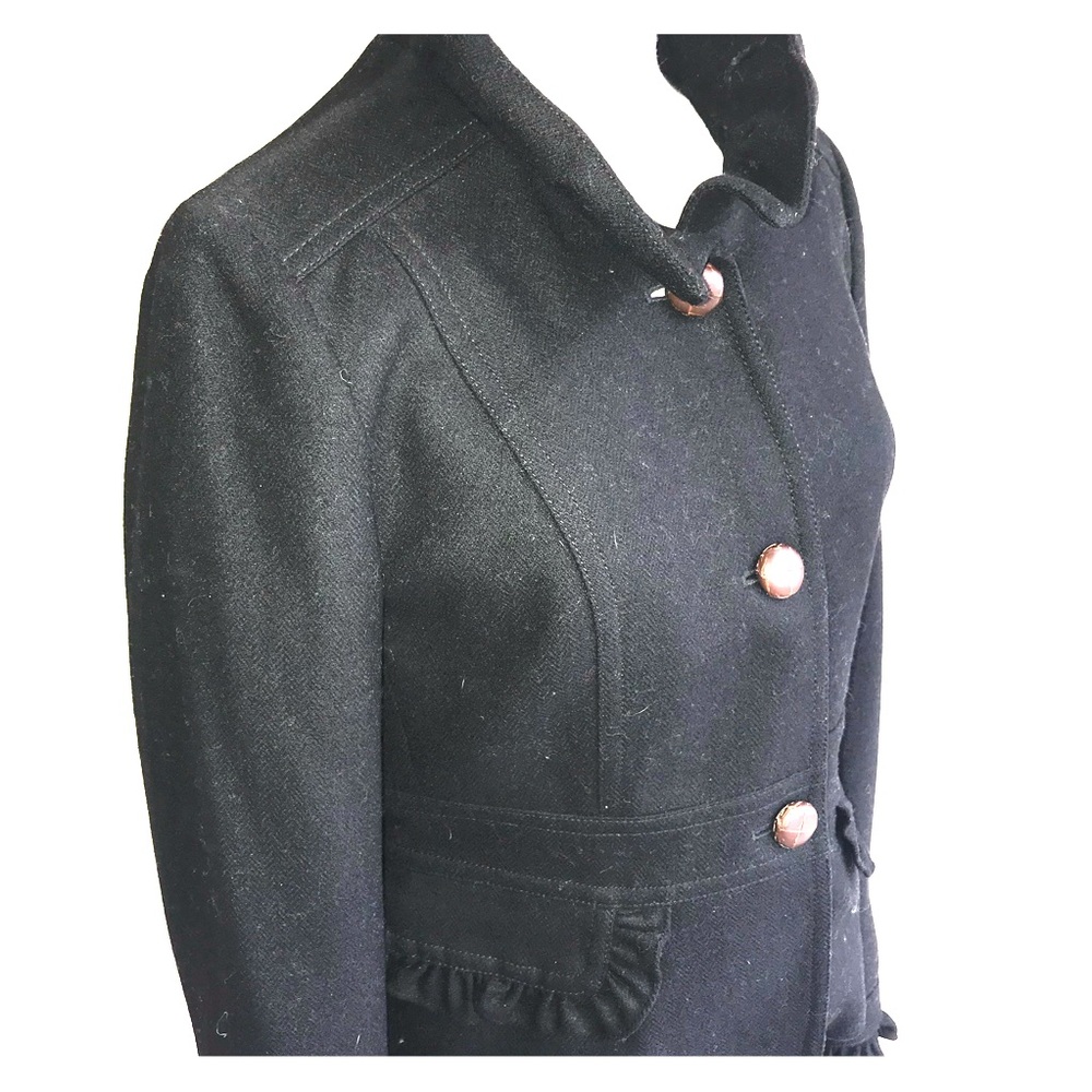 J. Crew Factory Ruffle Wool Jacket